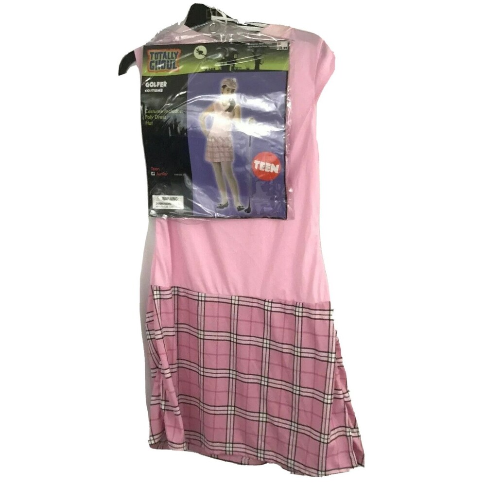 Totally Ghoul Golfer California Costume Dress W Hat Teen Junior Sz 3-5 Halloween